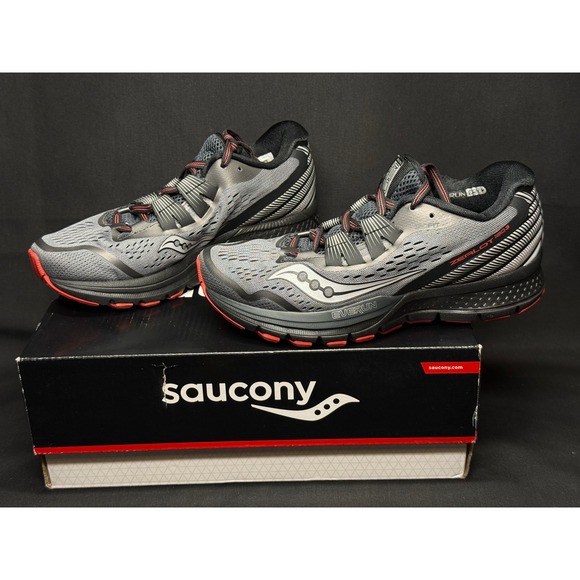 Saucony Zealot ISO 3 Reflex Womens Running Shoes Grey Black Coral S10399-1 - Picture 2 of 12